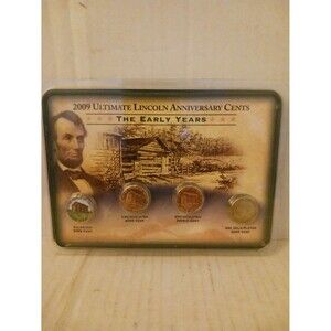 2009 Ultimate Lincoln Anniversary Cents The Early Years - Four (4) Coin Set